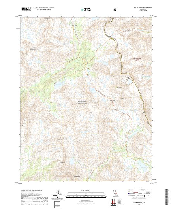 Mount Pinchot topographic map thumbnail