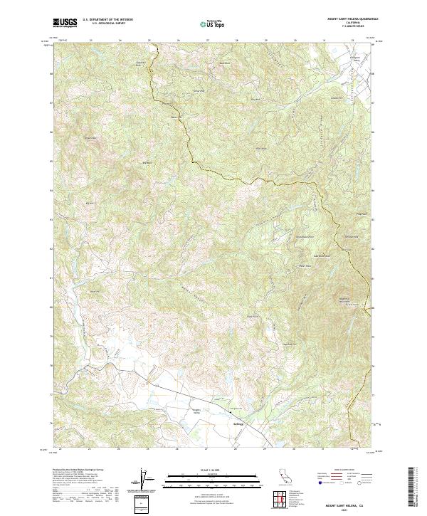 Mount Saint Helena 2021 topographic map thumbnail