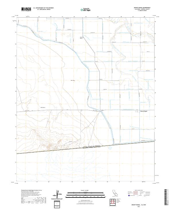 Mount Signal 2021 topographic map thumbnail