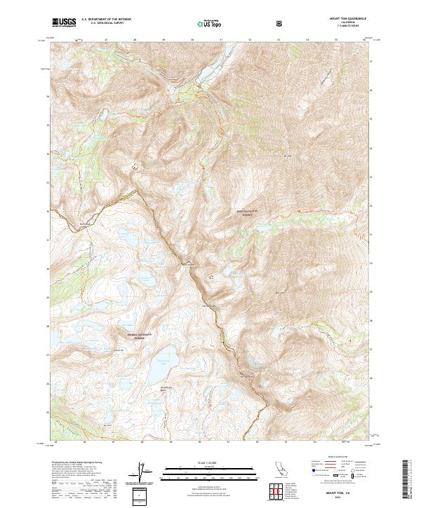 Mount Tom 2021 topographic map thumbnail