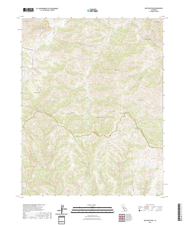 Mustang Peak topographic map thumbnail