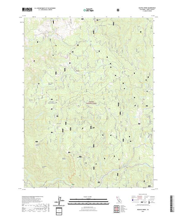 Naufus Creek topographic map thumbnail