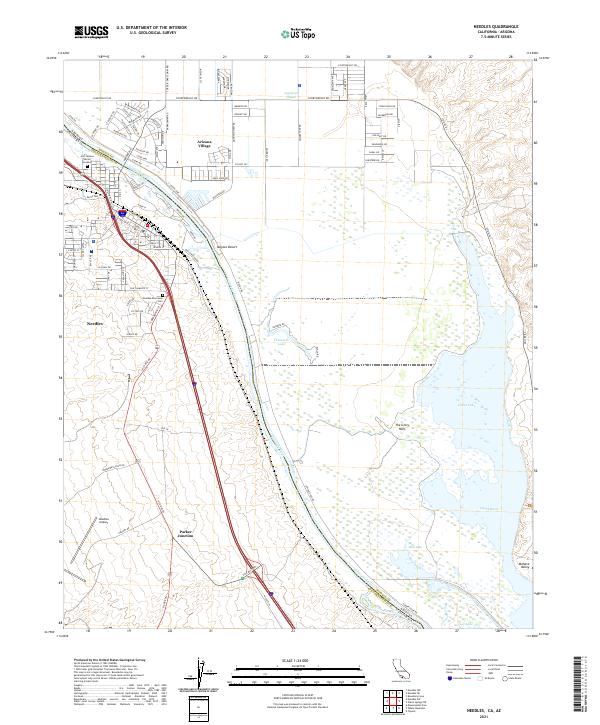 Needles 2021 topographic map thumbnail