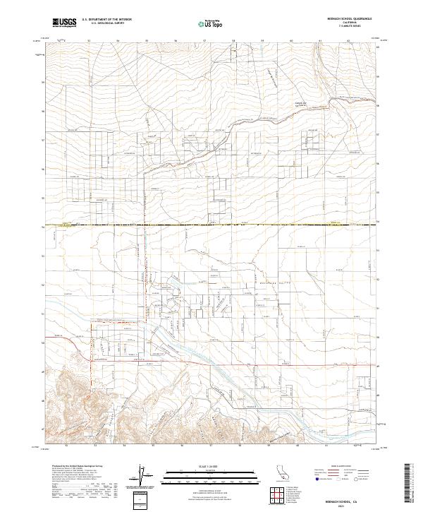 Neenach School topographic map thumbnail