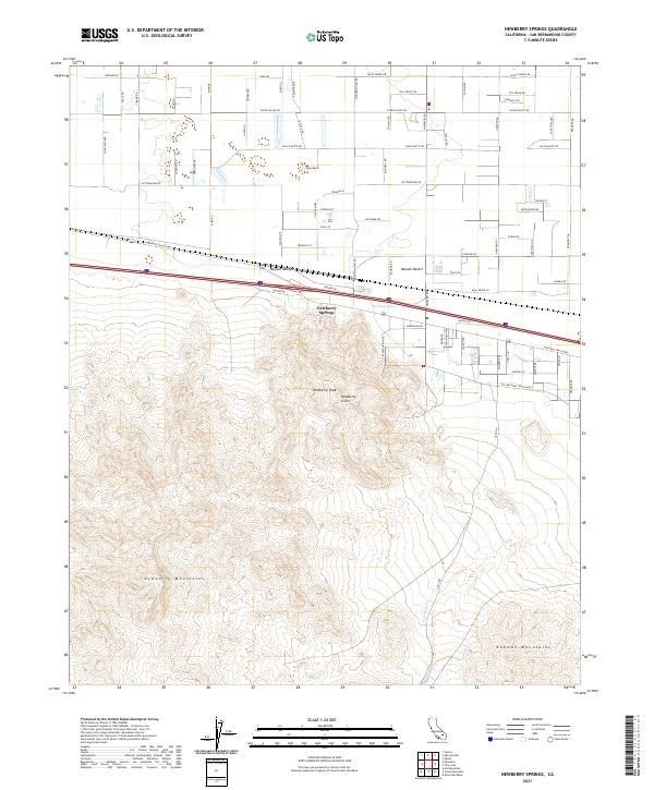 Newberry Springs topographic map thumbnail