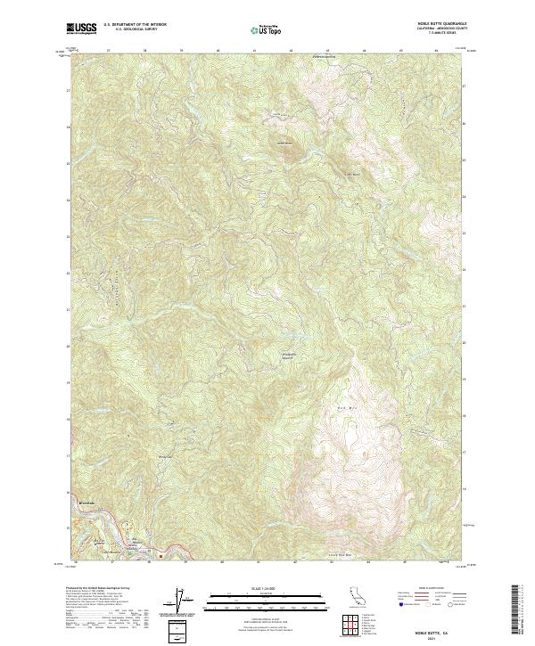 Noble Butte topographic map thumbnail