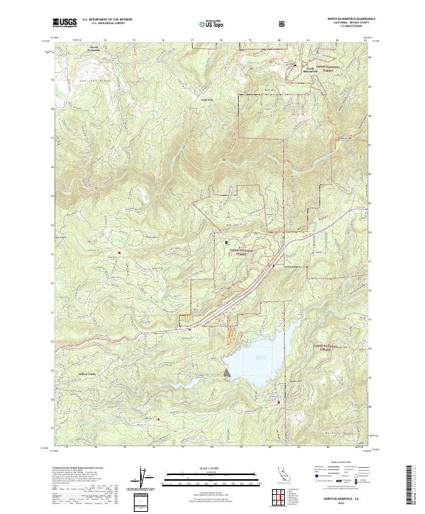 North Bloomfield 2022 topographic map thumbnail