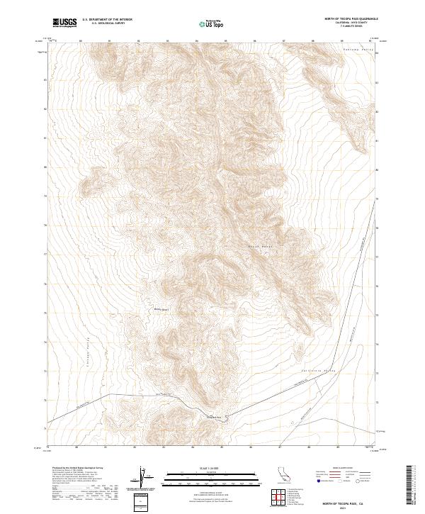 North of Tecopa Pass topographic map thumbnail