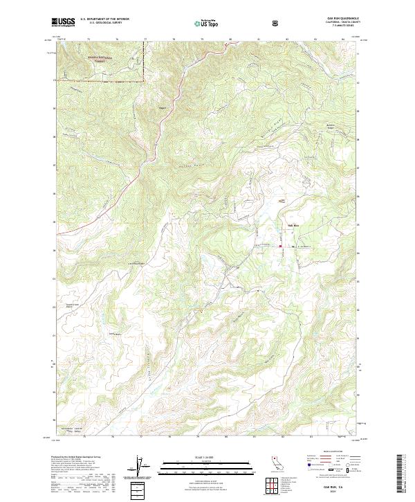 Oak Run 2021 topographic map thumbnail