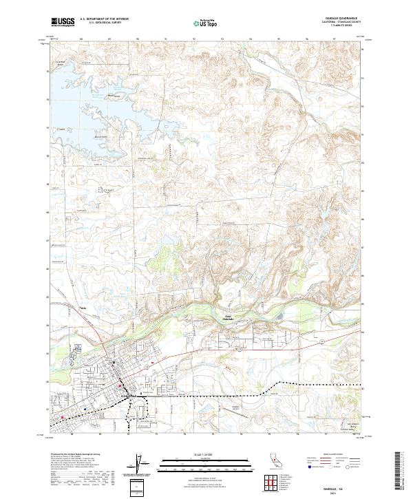 Oakdale 2021 topographic map thumbnail