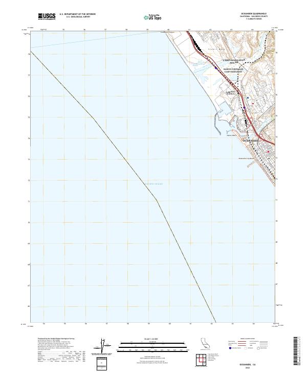 Oceanside 2022 topographic map thumbnail