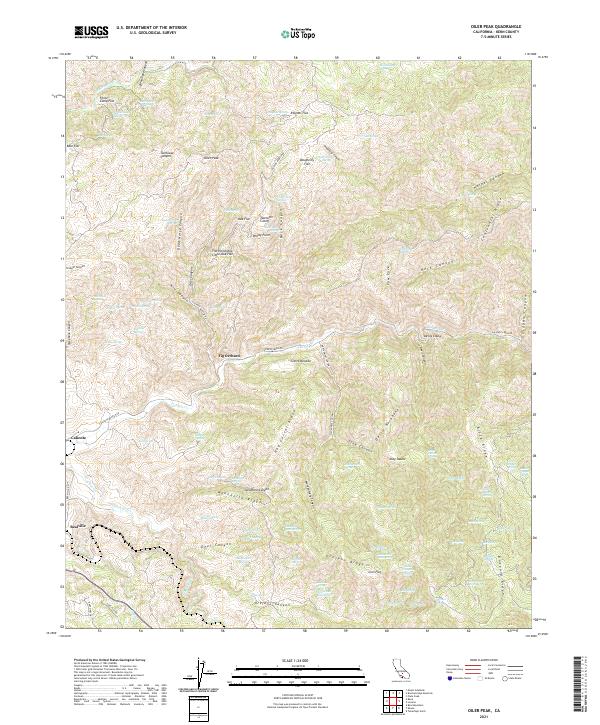 Oiler Peak 2021 topographic map thumbnail