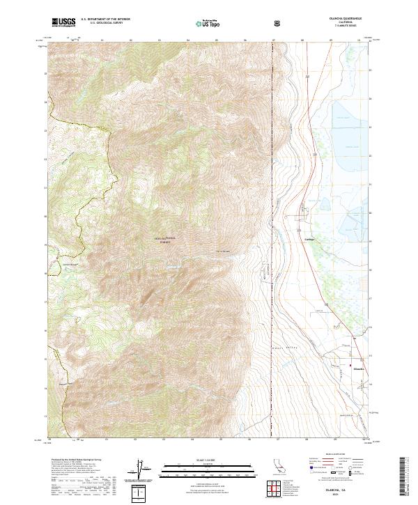 Olancha 2021 topographic map thumbnail