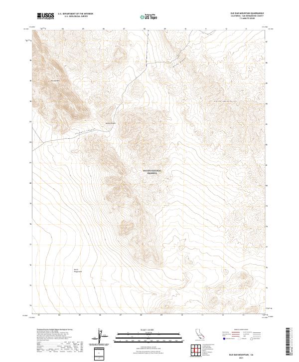 Old Dad Mountain topographic map thumbnail