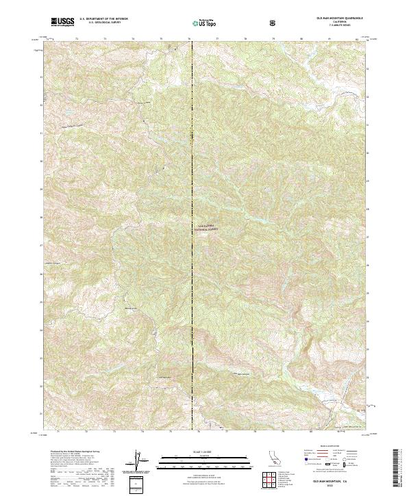Old Man Mountain topographic map thumbnail