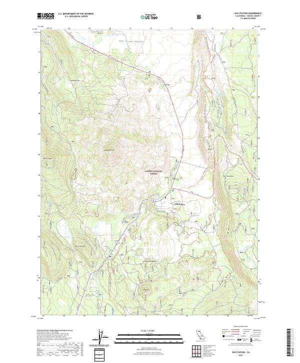 Old Station topographic map thumbnail