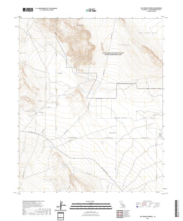 Old Woman Springs topographic map thumbnail