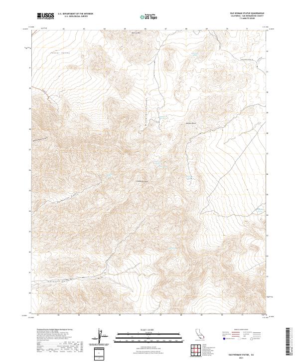 Old Woman Statue topographic map thumbnail