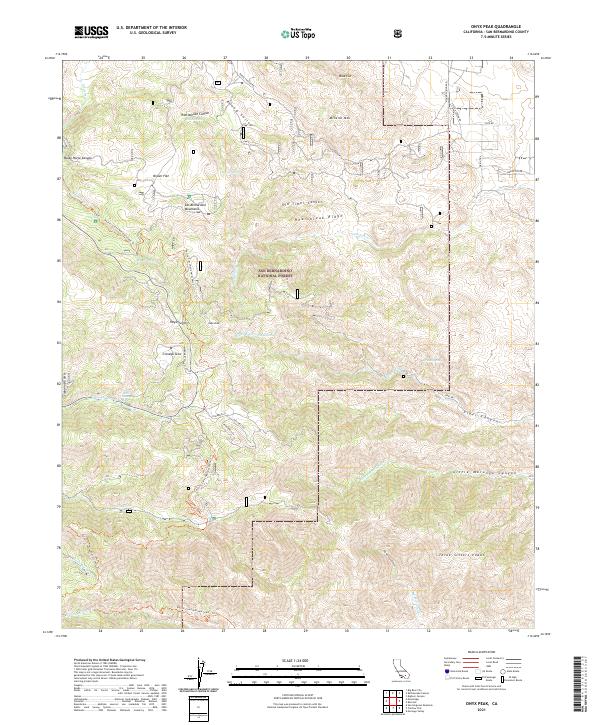 Onyx Peak topographic map thumbnail