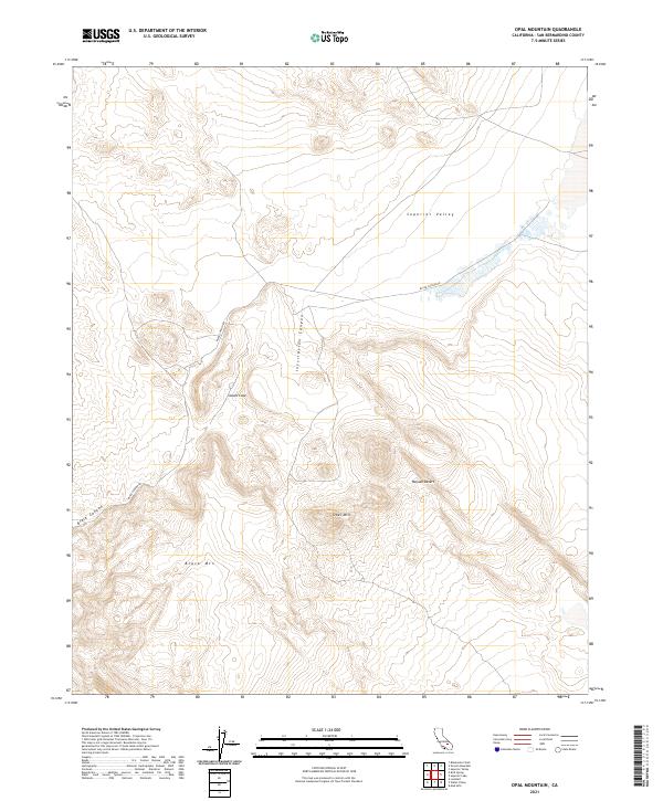 Opal Mountain 2021 topographic map thumbnail