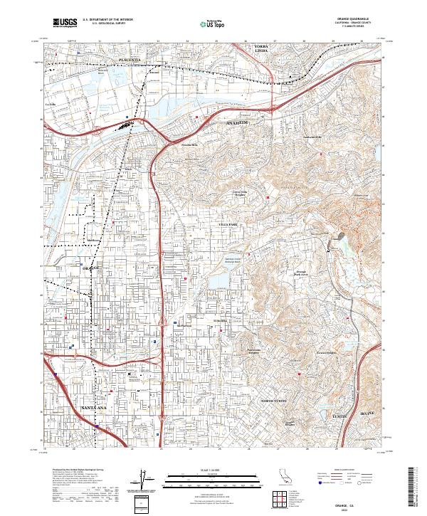 Orange 2022 topographic map thumbnail