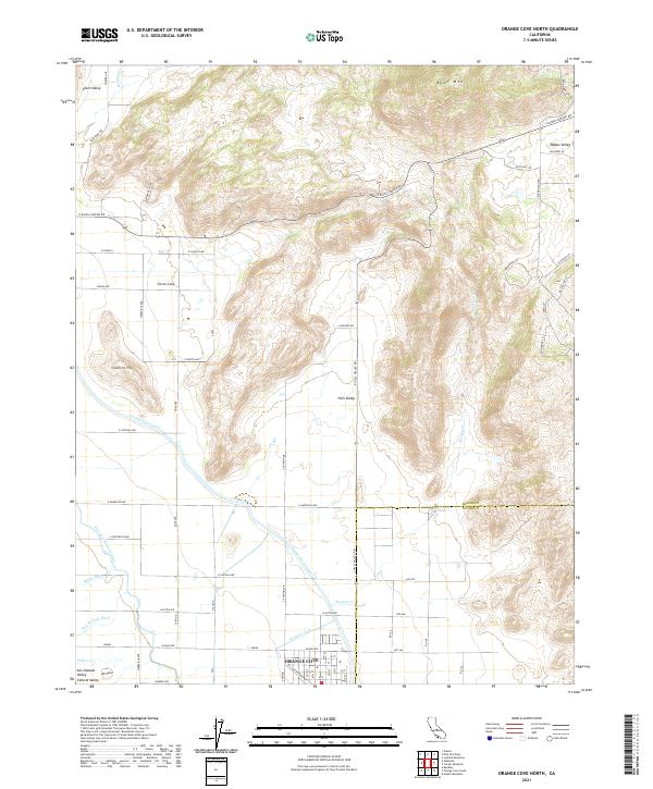 Orange Cove North 2021 topographic map thumbnail