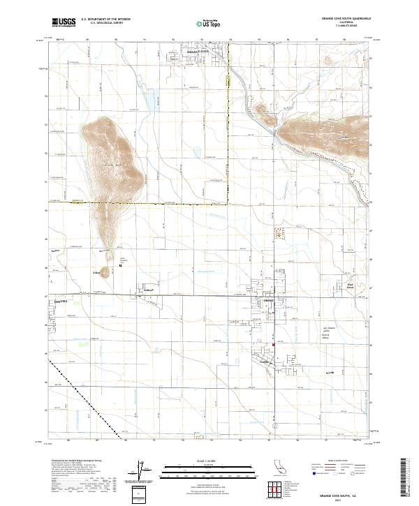 Orange Cove South topographic map thumbnail