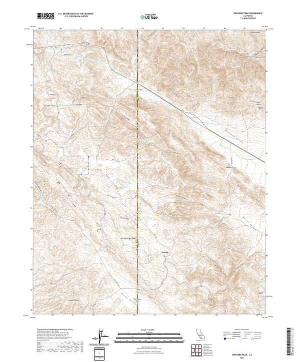 Orchard Peak topographic map thumbnail