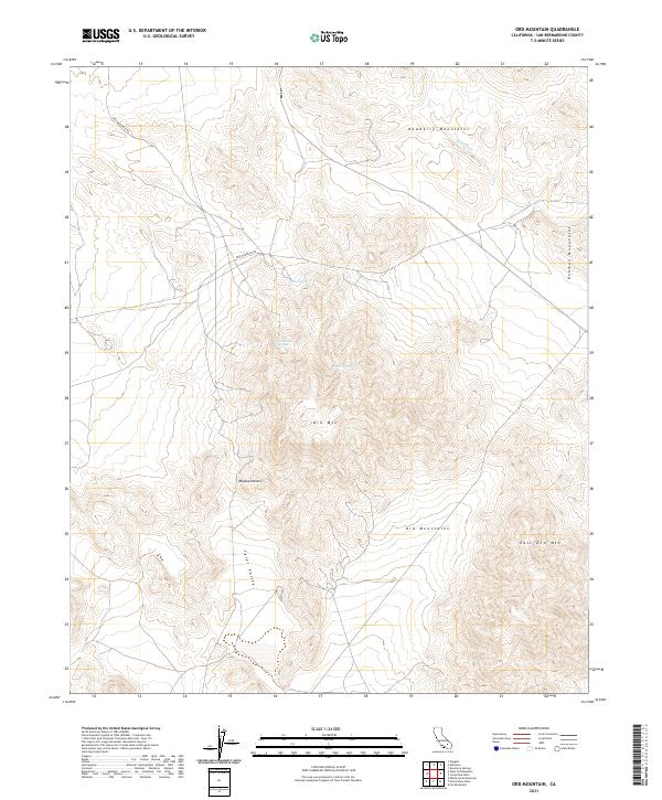 Ord Mountain 2021 topographic map thumbnail