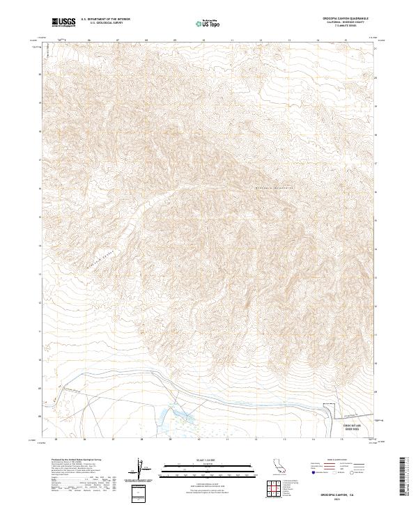 Orocopia Canyon 2021 topographic map thumbnail