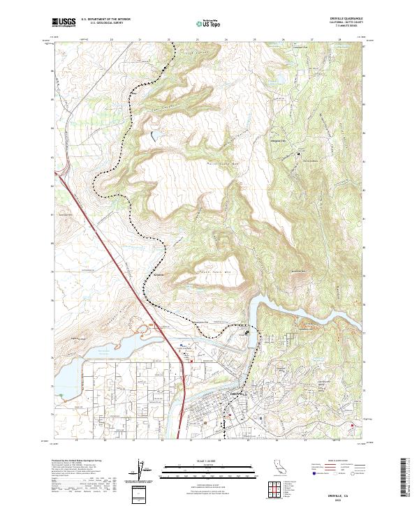 Oroville topographic map thumbnail