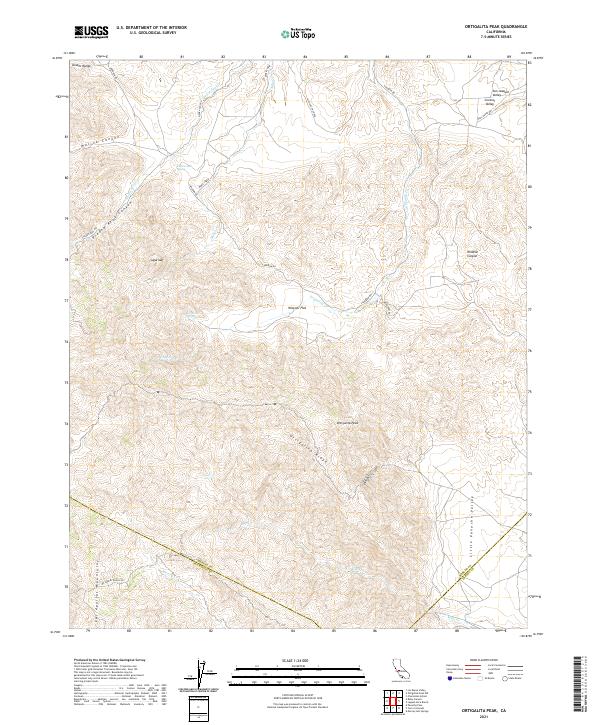Ortigalita Peak topographic map thumbnail