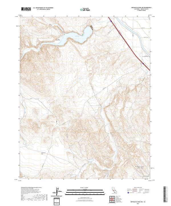 Ortigalita Peak NW topographic map thumbnail