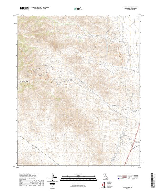 Owens Peak topographic map thumbnail