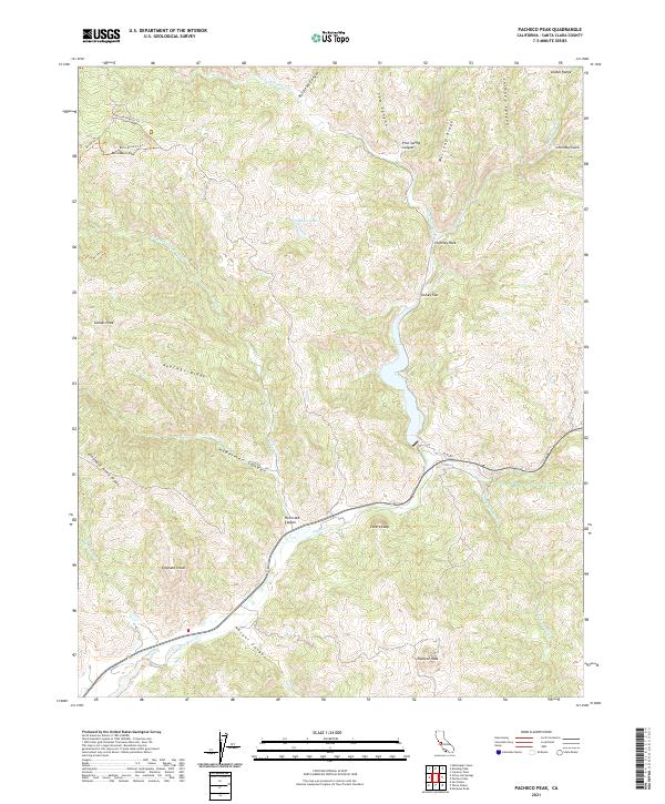 Pacheco Peak topographic map thumbnail