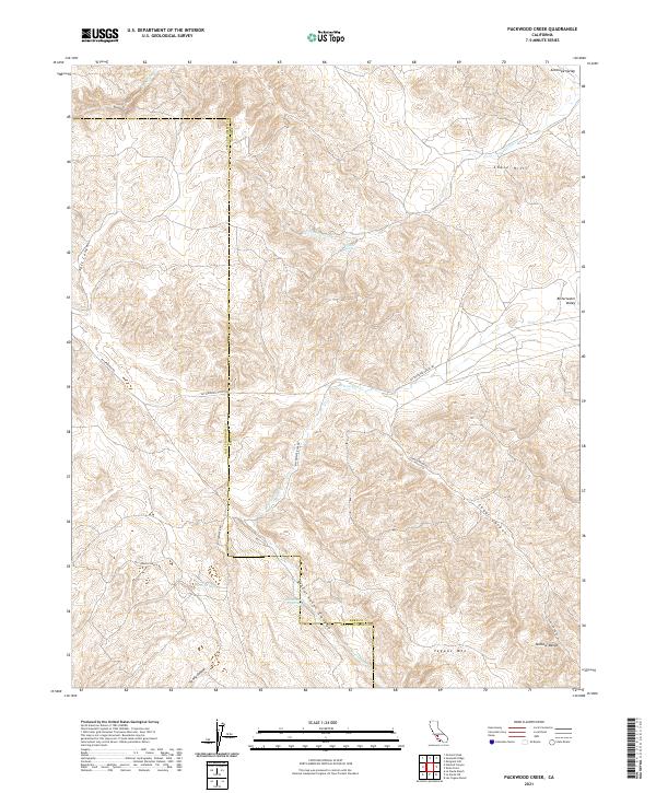 Packwood Creek topographic map thumbnail