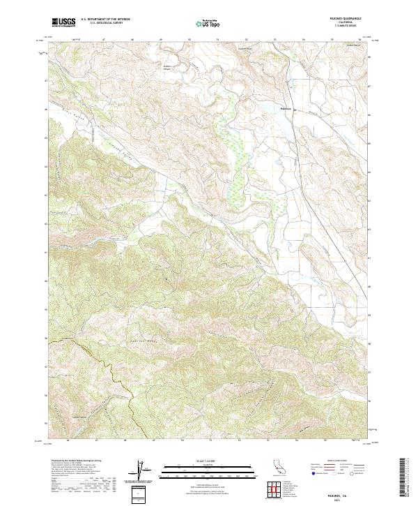 Paicines 2021 topographic map thumbnail