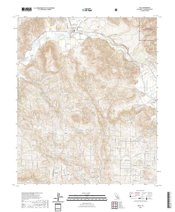 Pala 2021 topographic map thumbnail