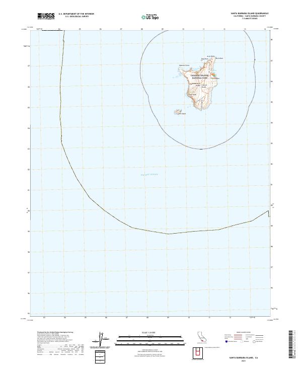Santa Barbara Island topographic map thumbnail
