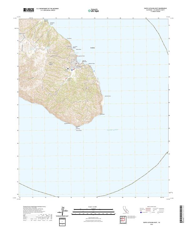 Santa Catalina East topographic map thumbnail