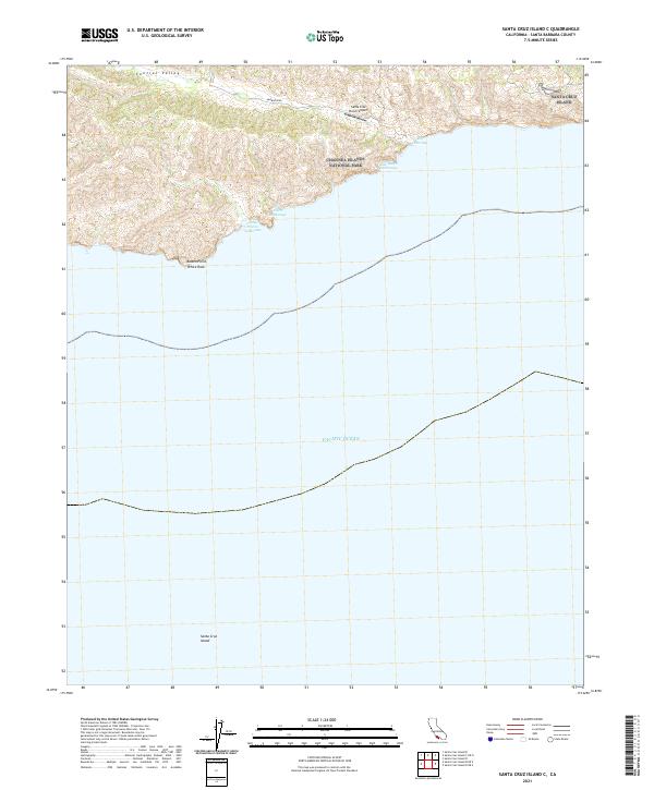 Santa Cruz Island C topographic map thumbnail