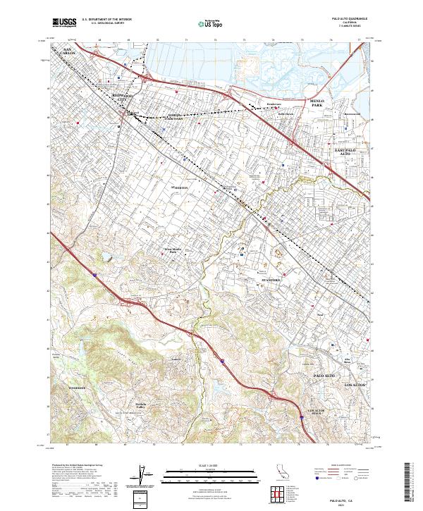 Palo Alto topographic map thumbnail