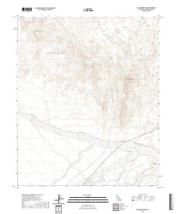 Palo Verde Peak topographic map thumbnail