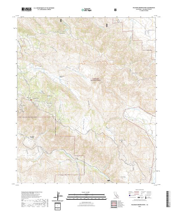 Palomar Observatory topographic map thumbnail