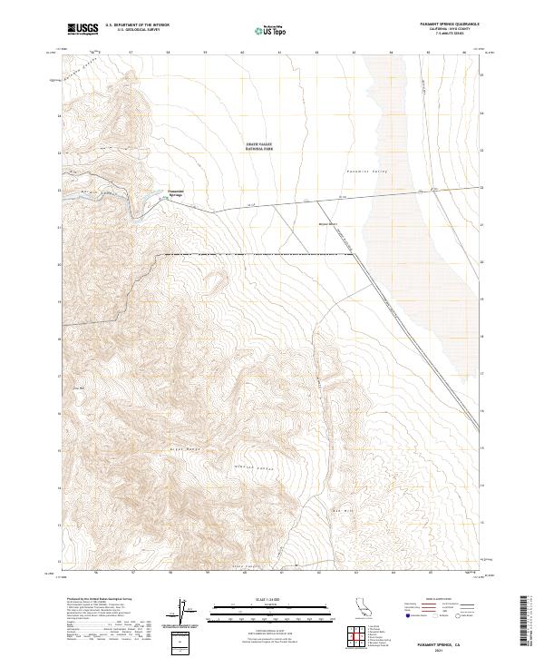 Panamint Springs topographic map thumbnail