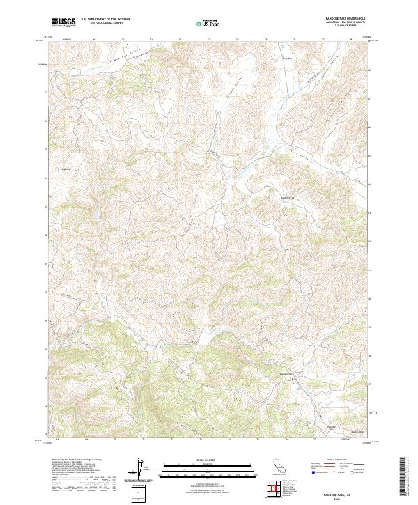Panoche Pass 2021 topographic map thumbnail
