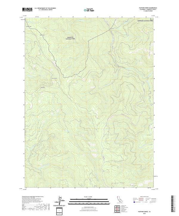 Panther Creek 2022 topographic map thumbnail