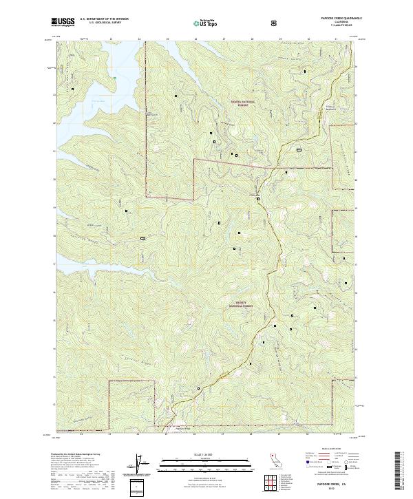 Papoose Creek topographic map thumbnail
