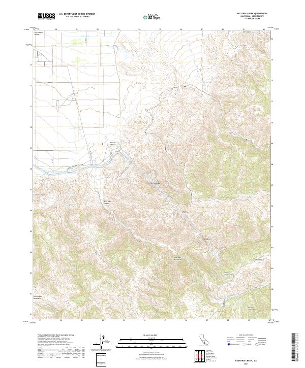 Pastoria Creek topographic map thumbnail
