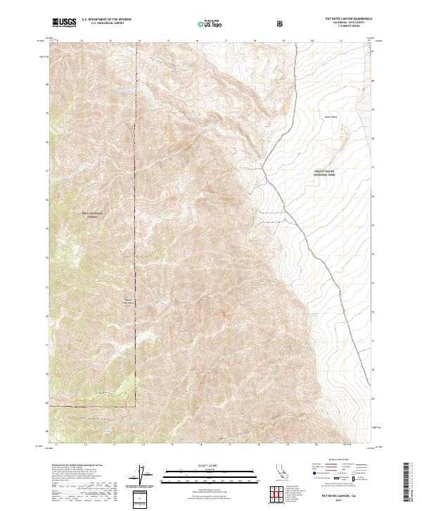 Pat Keyes Canyon 2021 topographic map thumbnail